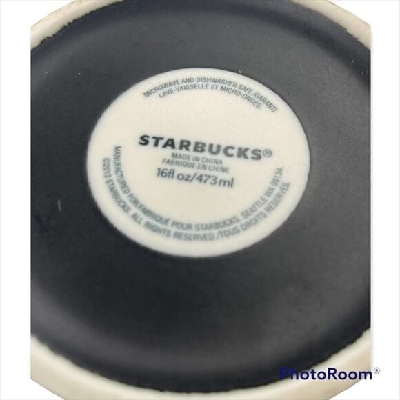 Starbucks Two Tone BLACK Rectangular Handle Mug - Picture 10 of 11